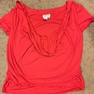 Red layered blouse cold water creek